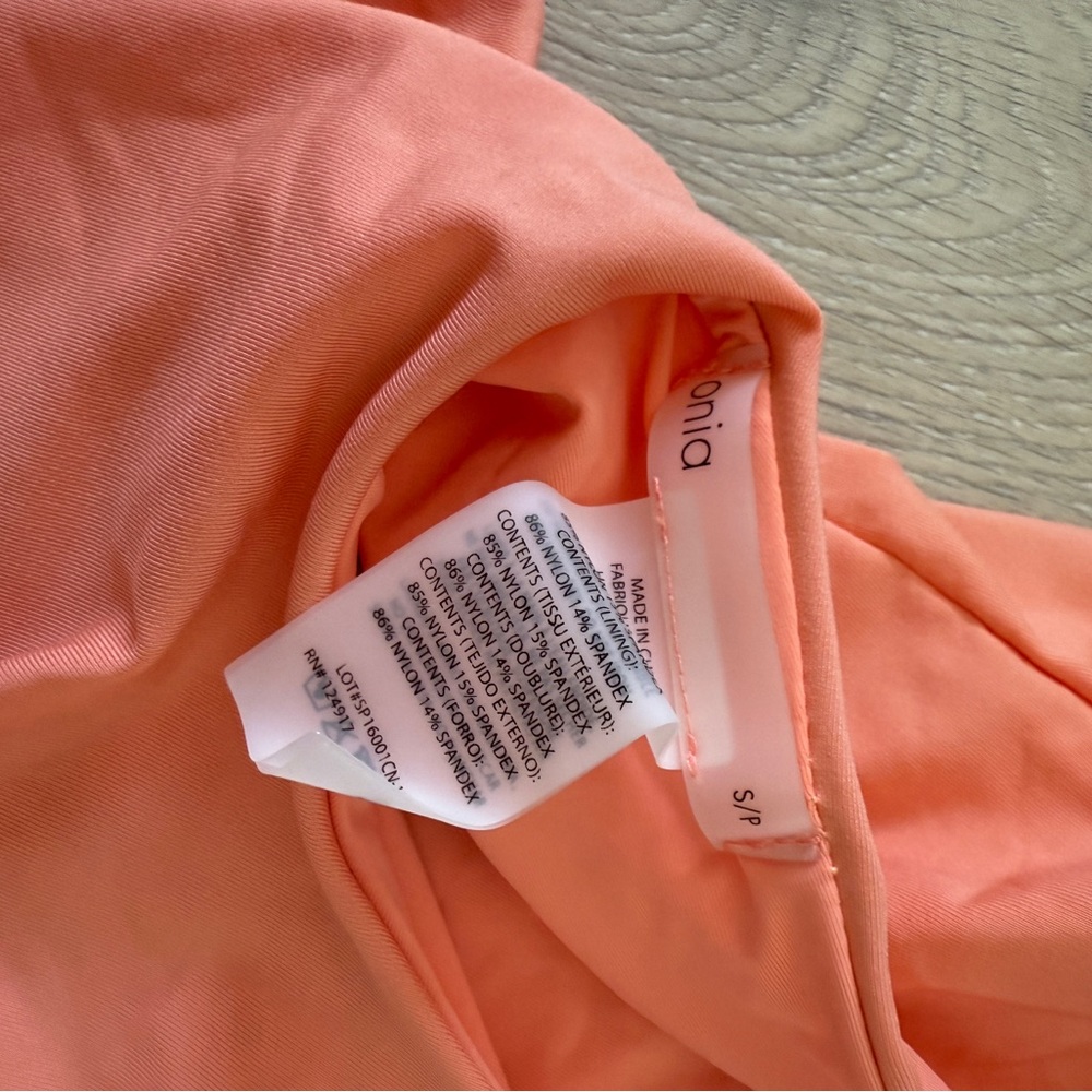 NWT Onia Vibrant Peach/Orange Swimsuit - size small - Picture 4 of 5